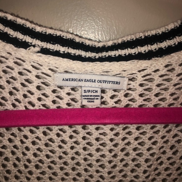 American Eagle Black and White Knit Cardigan - Picture 2 of 3